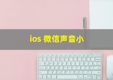 ios 微信声音小